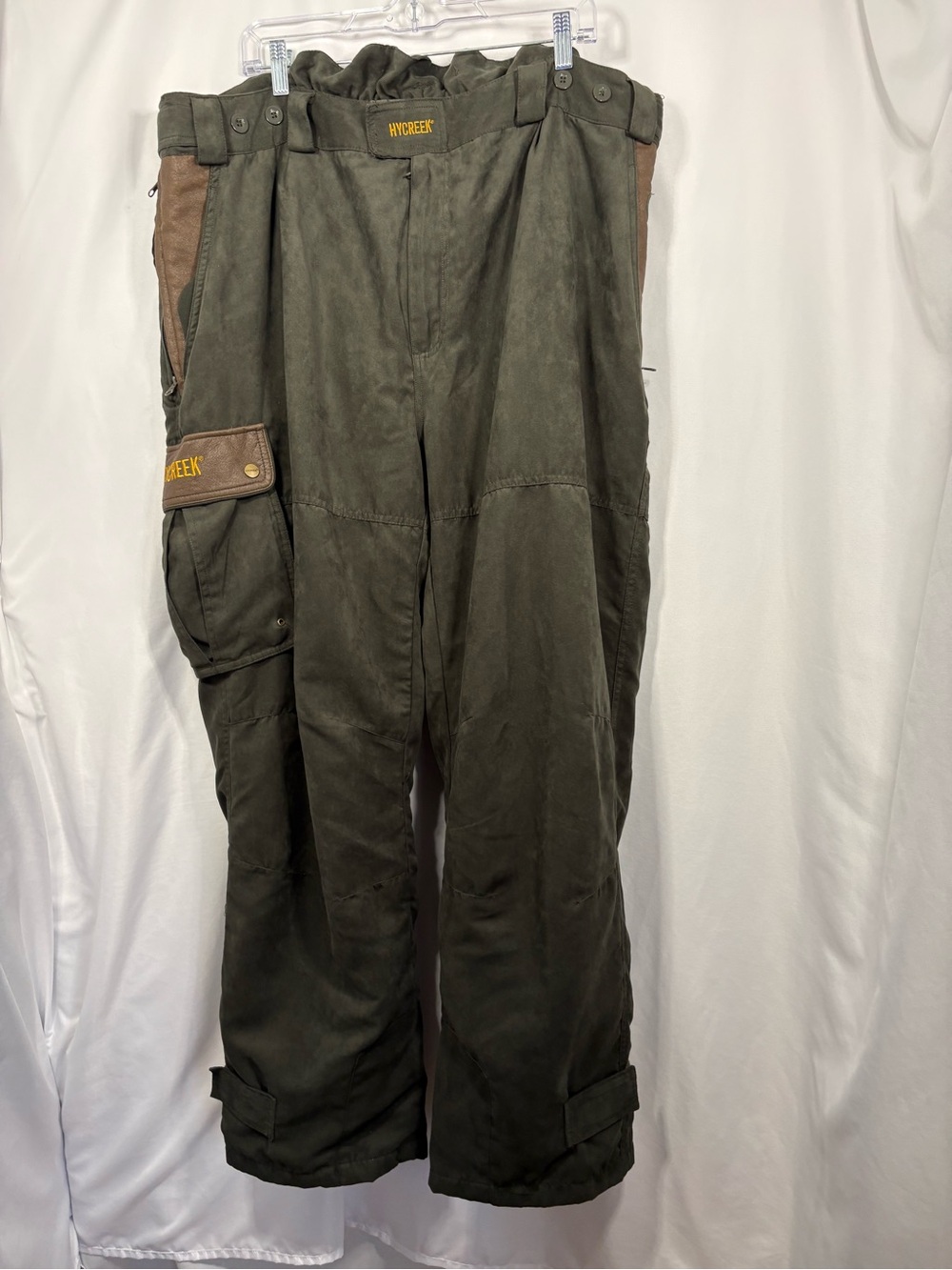 Hycreek Men's Durable Olive Green Cargo Pants Pockets Size 2XL